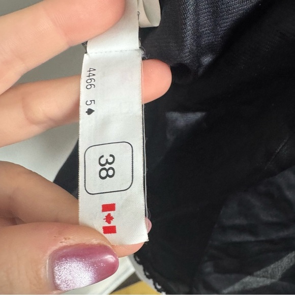 Vintage Elegant Black Women's Camisole Top satin with lace trim goth whimsy 38 - Picture 6 of 6